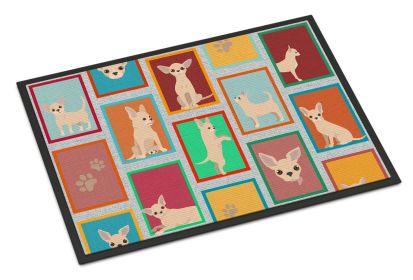 NEW Lots of Chihuahua Doormat Front Door Mat Indoor Outdoor Rugs for Entryway, Non Slip Washable Low Pile, 18H X 27W