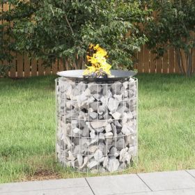 Gabion Fire Pit Ã˜ 19.7" Galvanized Iron