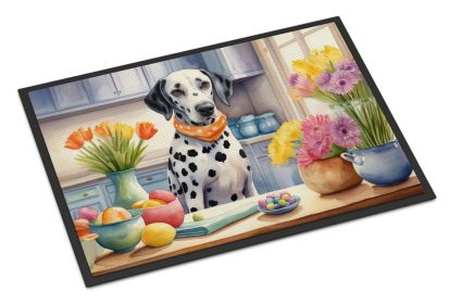 NEW Decorating Easter Dalmatian Doormat Front Door Mat Indoor Outdoor Rugs for Entryway, Non Slip Washable Low Pile, 18H X 27W