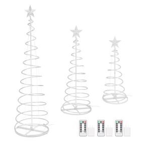 3/4/6FT Plug in Lighted Spiral Christmas Trees/COLD