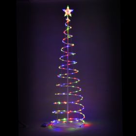 Battery 6ft LED Light Show Tree Cool RGBY