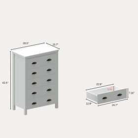 5 Drawer Chest with Interlock Drawer Feature â€“ Drawer Slide And Interlock Pre-Assembly