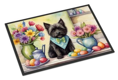 NEW Decorating Easter Cairn Terrier Doormat Front Door Mat Indoor Outdoor Rugs for Entryway, Non Slip Washable Low Pile, 18H X 27W (Default: Default)