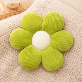 Flower Pillow,Flower Shaped Throw Pillow Butt Cushion Flower Floor Pillow,Seating Cushion (Color: Green, size: L)