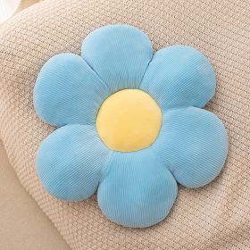 Flower Pillow,Flower Shaped Throw Pillow Butt Cushion Flower Floor Pillow,Seating Cushion (Color: Blue, size: M)