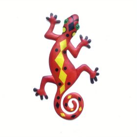 1pc Metal Gecko Wall Art Decor, Inspirational Sculpture Hanging, Farm Garden Lawn Decor, Home Decor, Room Decor, Front Door Yard Decor (Style: Model F)