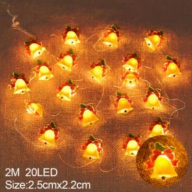 2M 20LED Santa Claus Snowflake LED Light String Christmas Decoration For Home Xmas Tree Ornament 2022 Navidad Kids Gift New Year (Color: as pic F)