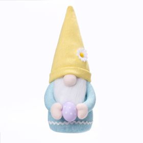 Easter Egg Dwarf Plush Ornament Kids Room Decoration Home Decoration Doll (Color: yellow)