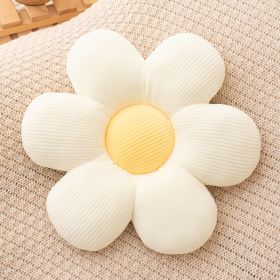 Flower Pillow,Flower Shaped Throw Pillow Butt Cushion Flower Floor Pillow,Seating Cushion (Color: White, size: S)